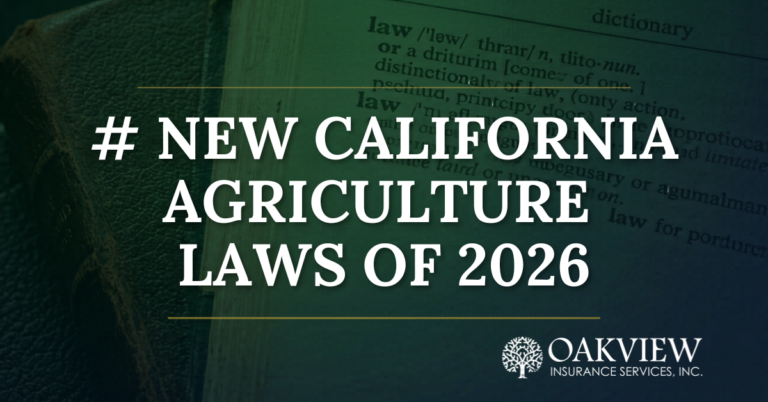 # new california agriculture laws of 2026